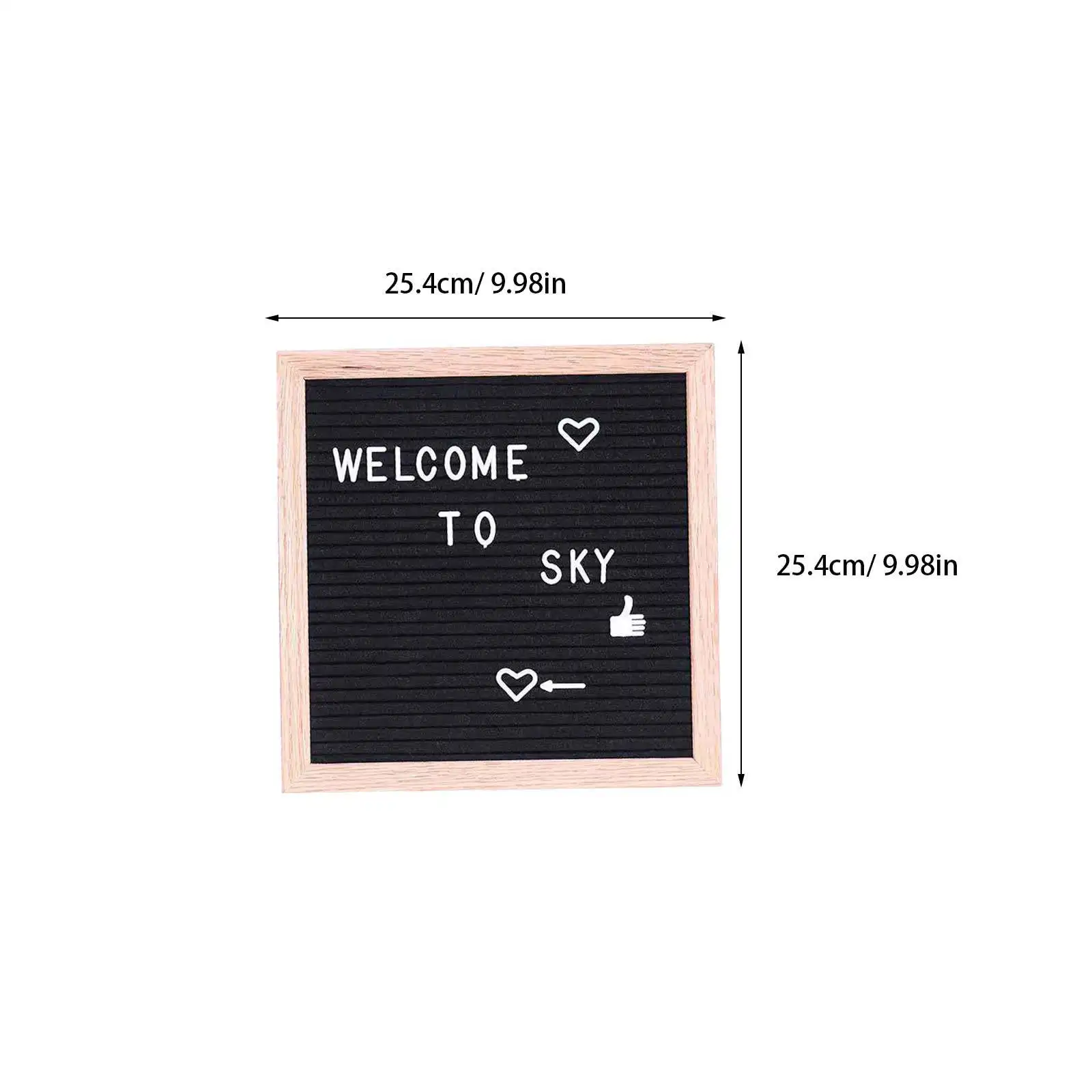 1Pcs 편지 메시지 보드 나무 프레임 펠트 칠판 DIY 세트 홈 카페 학교 크리 에이 티브 디스플레이 알림 동기 부여