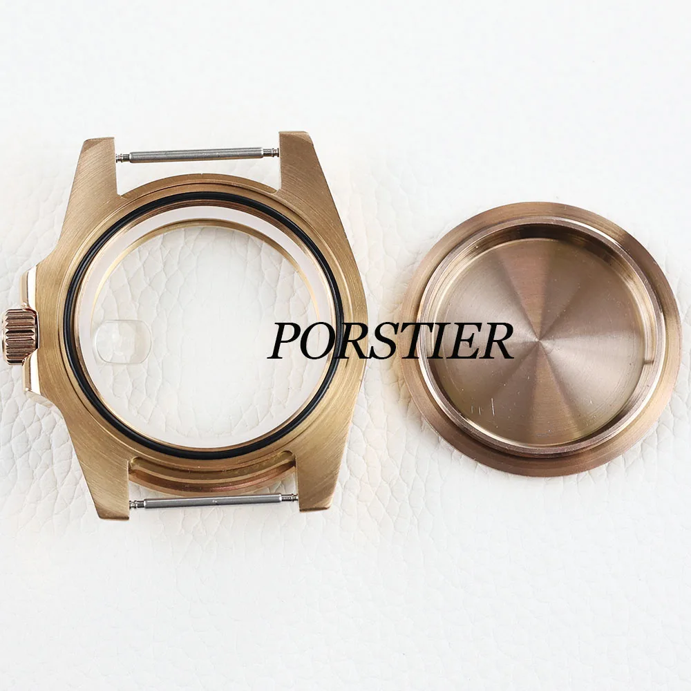 NH35 Case 40mm rose gold Sapphire Crystal Glass Waterproof for NH35 NH36 movement 28.5mm Dial Submariner GMT Yacht watch case