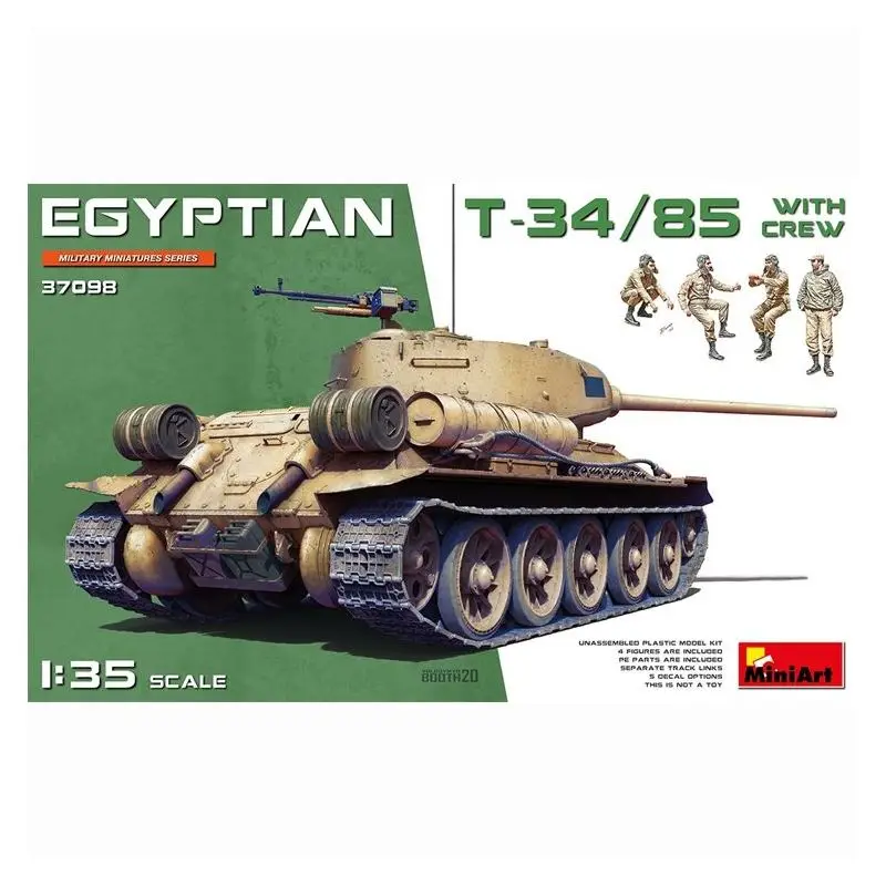 

MiniArt 37098 1/35 "Egyptian T-34/85 w/crew" - Scale Model Kit