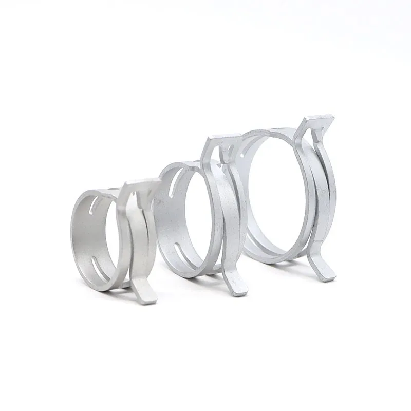 Hose Clamps Pipe Clamps M4.5/5/6/7/8/9/10/11/12-37mm 10Pcs Hose Clamps Fuel Hose Line Water Pipe Clamp Hoops Air Tube Fastener Spring Clips Galvanized
