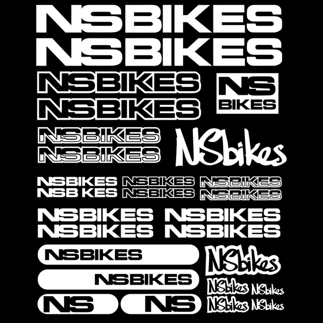 27 unidades para NS BIKES vinilos, pegatinas, bicicleta de montaña ciclismo  Bmx (plata)