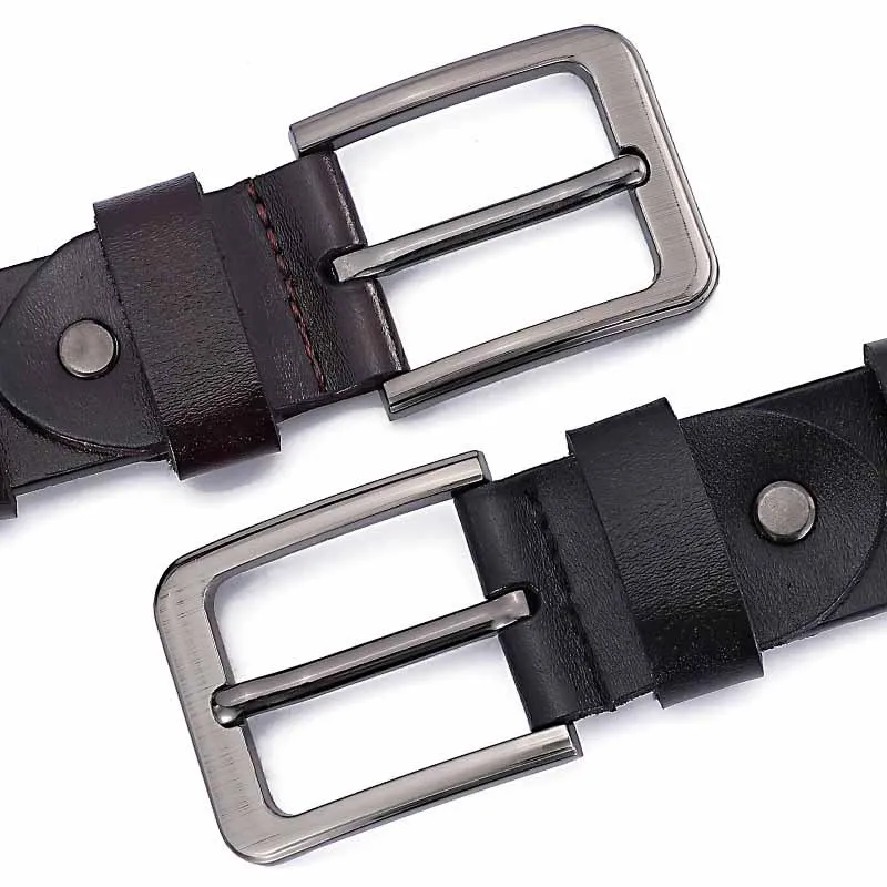 Leather Belt Waist Belt Mens Belt Pin Buckle Belt Plus Size 105-170cm Belt for Men Women Genuine leather Alloy Metal Pin Buckle Straps