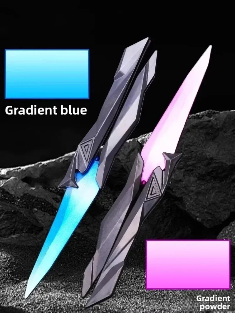 3D-gravierte faltbare Schmetterlingsklinge, Anime-Charakter, Cosplay-Requisiten, Erwachsene und Kinder, Sammlerstück, Geschenk, tragbare Ausrüstung für Cosplay/Gaming – Detail 3
