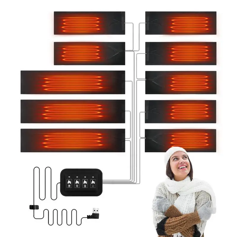 

Жилет/нагревательная пленка для одежды 17 в 1, 5 В, USB, 3 уровня нагрева