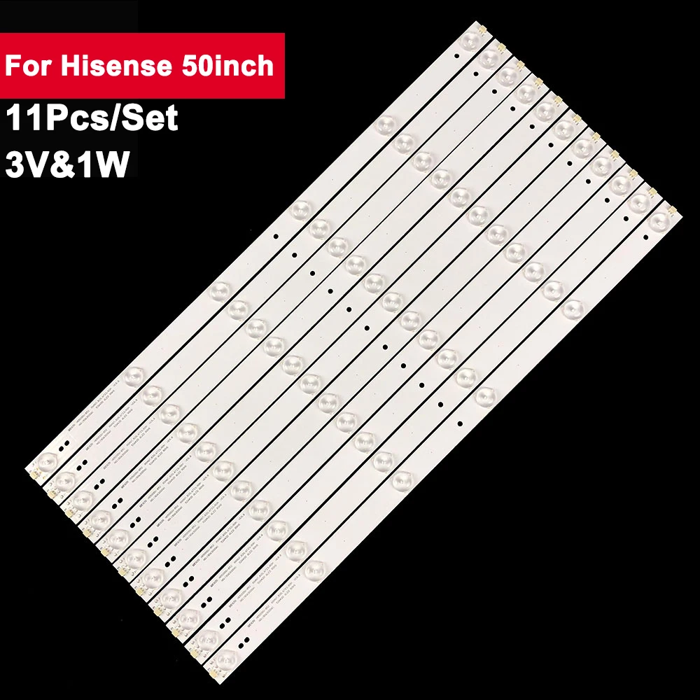 

11pcs Tv LED Backlight Strip For Hisense 50inch LED50K5100U,LED50EC520UA 50H7C LED50K3200U 50K560U4 LED50K5500US LED50EC590UN