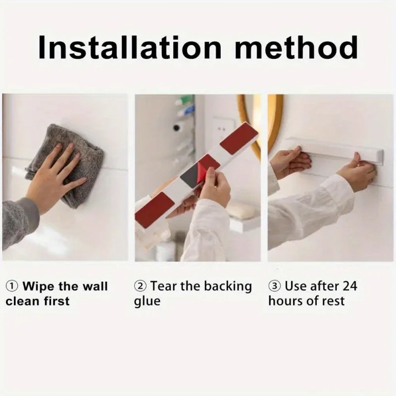 Wall Mounted Toothbrush and Toothpaste Holder Durable Sticky Plastic Organizer for Bathroom Toothbrush Holder