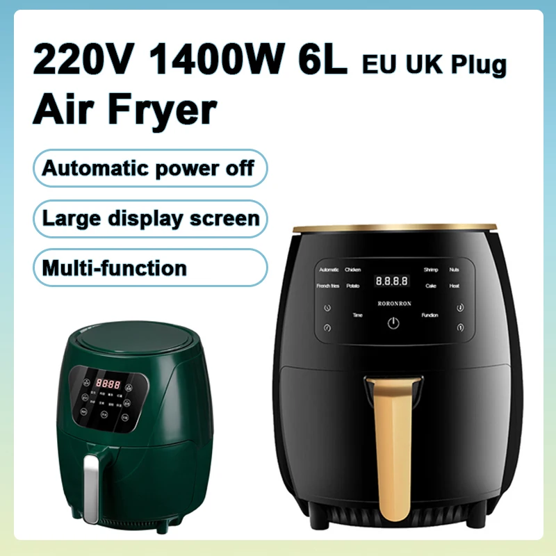220V 1400W 6L Air Fryer European British Air Fryer Household Multi