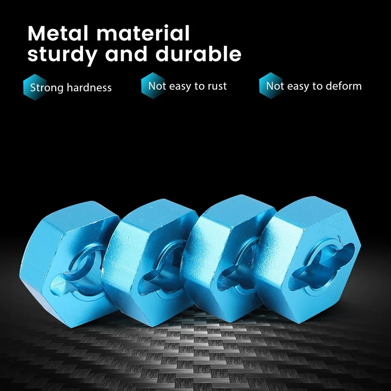 4Pcs Metal 12MM Wheel Hex Adapter for Tamiya TT01 TT-01 TT02 XV01 TB-04 WT-01N 1/10 RC Car Upgrade Parts rc crawler accessories