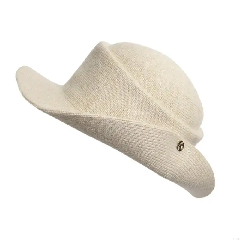 Strapazierfähiger Woll-Panamahut mit breitem Rand, stilvolle Kopfbedeckung für Outdoor-Indoor-Aktivitäten und Hochzeiten Y08E – Detail 4