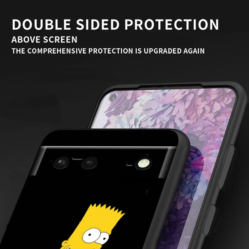 Anime Family The Simpsons For Google Pixel 8 7A 7 6A 6 5A 5 4 4A XL 5G Black Silicon Shockproof Shell Phone Case - Image 4