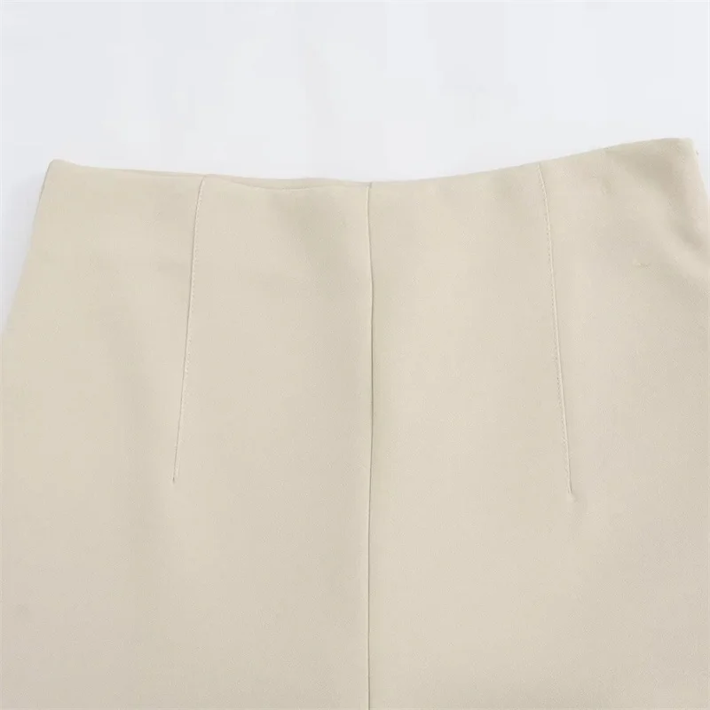TRAF 2024 Women Pants High Waist Wide Leg Pants Women Office Cropped Trousers Womens Social Elegant Summer Baggy Pants Woman