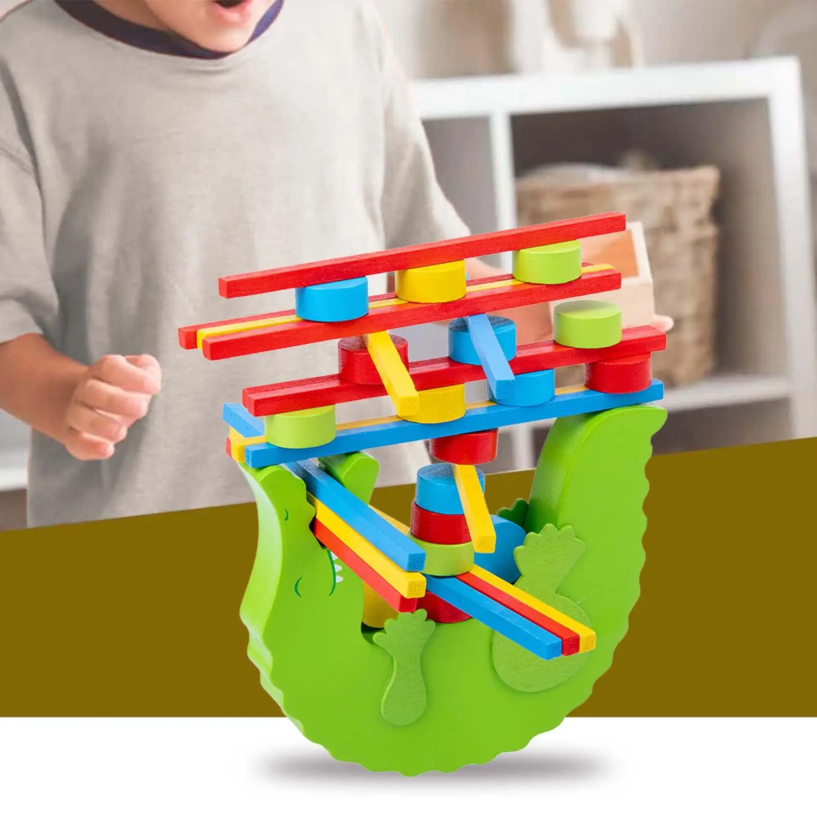 

Wood Stacking Toy Blocks Building Game for Boys Girls Children Kid Age 4+