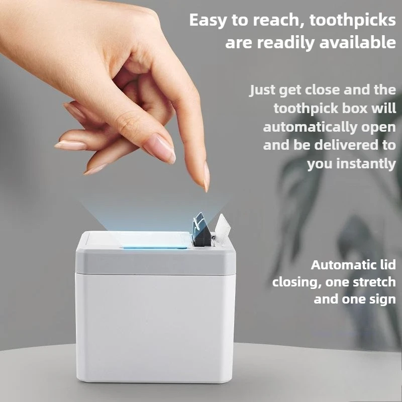 Intelligent sensing toothpick box with automatic popping electric toothpick cylinder suitable for homes, hotels, and restaurants