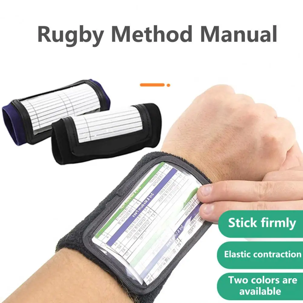 Wrist Brace Waterproof Double Page Cotton Rugby Bracer Football Hockey Basketball Tactics Manual CoachBracer Wristband