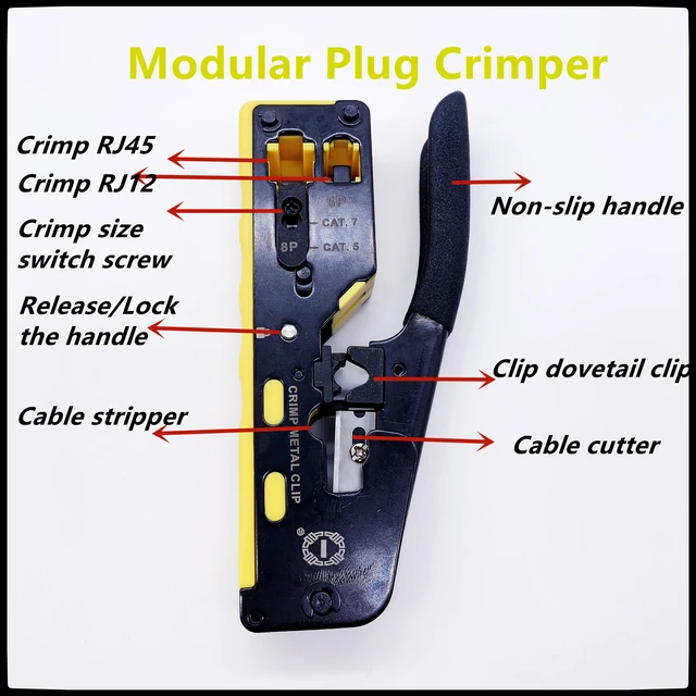 Crimpadora de Conectores RJ45 | Cat 5e Cat 6 | Jonard Tools | UC-864