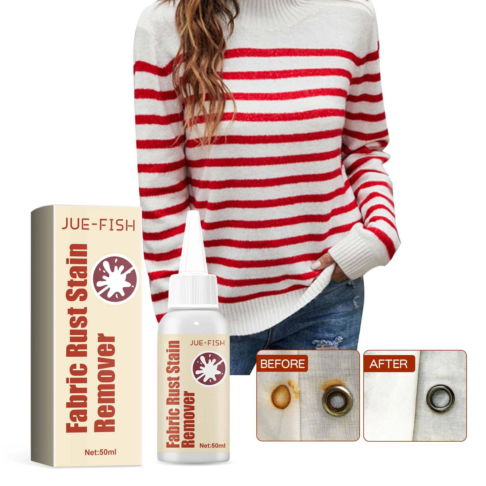 30ml Fabric Rust Stain Remover Clothes Rust Remover Waterless Clothing Cleaning Effective Decontamination Laundry CleansingAgent