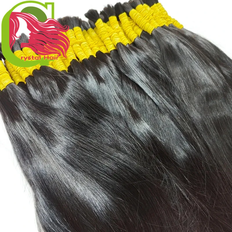 Human Hair Bulk For Braiding Straight Brazilian Virgin Human Hair Bulk No Weft For Braids Straight Natural Black