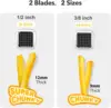Electric French Fry Cutter, Upgrade Lid Control Version with 1/2 Inch and 3/8 Inch Blade. 300w Commercial Grade Stainless 4