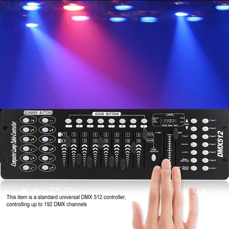 Fieryzeal 192 DMX Controller DJ Equipment DMX 512 Console Stage Lighting DJ Control For LED Par Moving Head Light Spotlights 2
