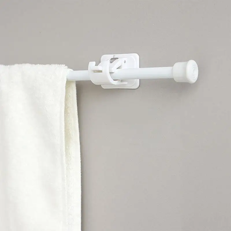 1pcs Curtain Hooks Hanging Clothes Towel Rack Wall Extendable Sticks Rod Telescopic Net Voile Tension Rail Pole Holder for Home