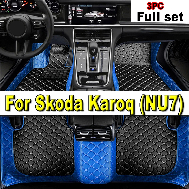 

Car Mats For Skoda Karoq NU7 2017~2022 Leather Floor Mat Auto Carpets Set Rugs Pad Interior Parts Car Accessories 2018 2019 2020