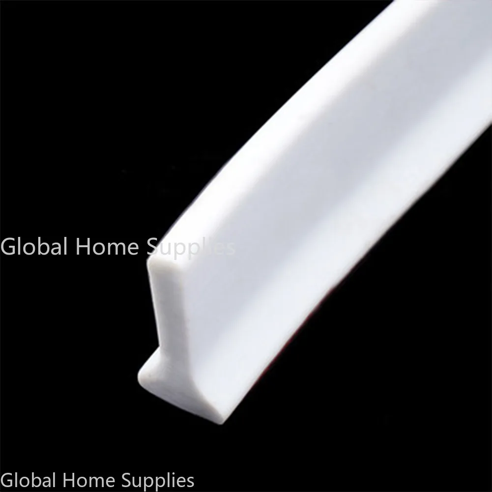 Water Barrier Strip 0.5-6M Bathroom Water Stopper Silicone Retaining Strip Water Shower Dam Flood Barrier Dry And Wet Separation Blocker