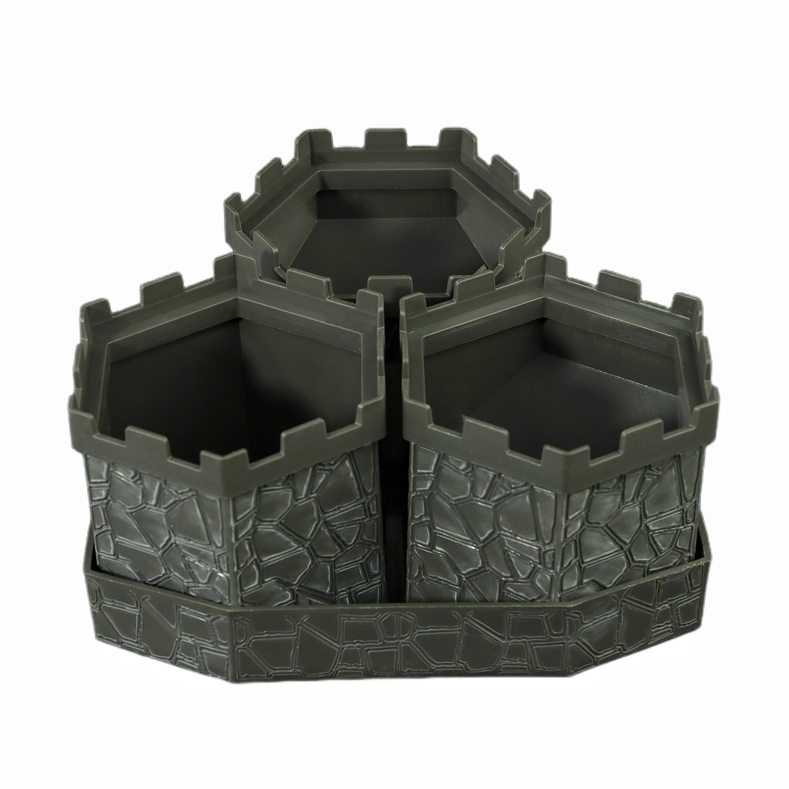 Dice Tower with Bricks Castle Pattern - Ideal for D&D Game RPG and Tabletop Gaming with Dice Rolling Tray