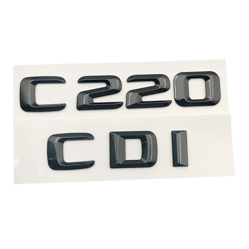 

3d ABS Black Letters Car Styling Rear Trunk Emblem Badge Sticker C220 CDI Logo For Mercedes C220 W203 W204 W205 Accessories