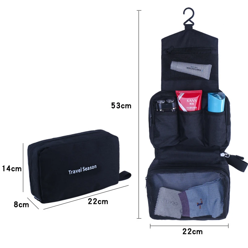 Borsa da toilette da viaggio custodia da collo cosmetica da uomo borsa da trucco impermeabile da donna borsa da lavaggio di bellezza borsa Organizer Neceser - immagine 4