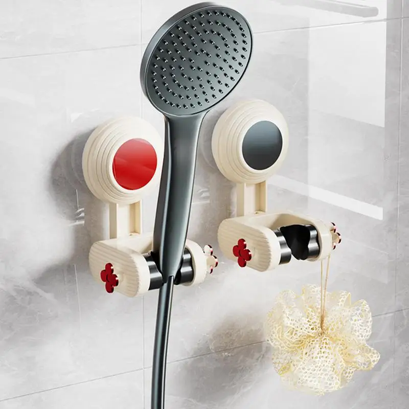 Shower Head Holder Shower Head Bracket For Bathroom Adjustable Suction Cup Holder Removable Handheld Showerhead Wall