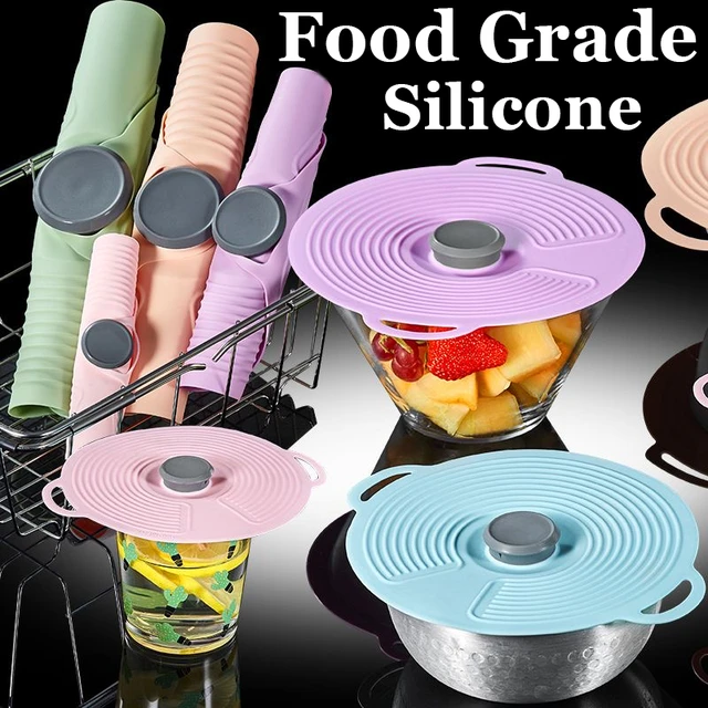 WALFOS Food Grade Silicone Silicone Bowl Lids Heat Resistant Microwave Cover  Seal Reusable Suction Seal Covers for Bowls Plate - AliExpress