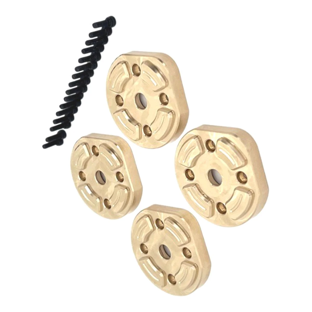 BAAU 4PCS RC Car Upgrade Brass Front and Rear Axle Counterweights Kit for 1/12 H12Y H12Y+ RC Car Toy Parts