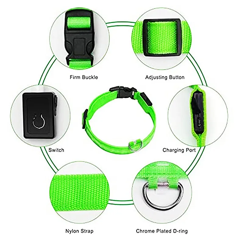 LED Glowing/Flashing Collar Night Light 4