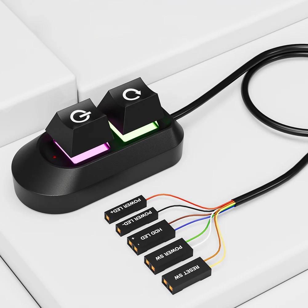 2M Desktop Computer Power Button External Power Switch Motherboard Switch On Off PC Power Switch Button for Home Office PC Case