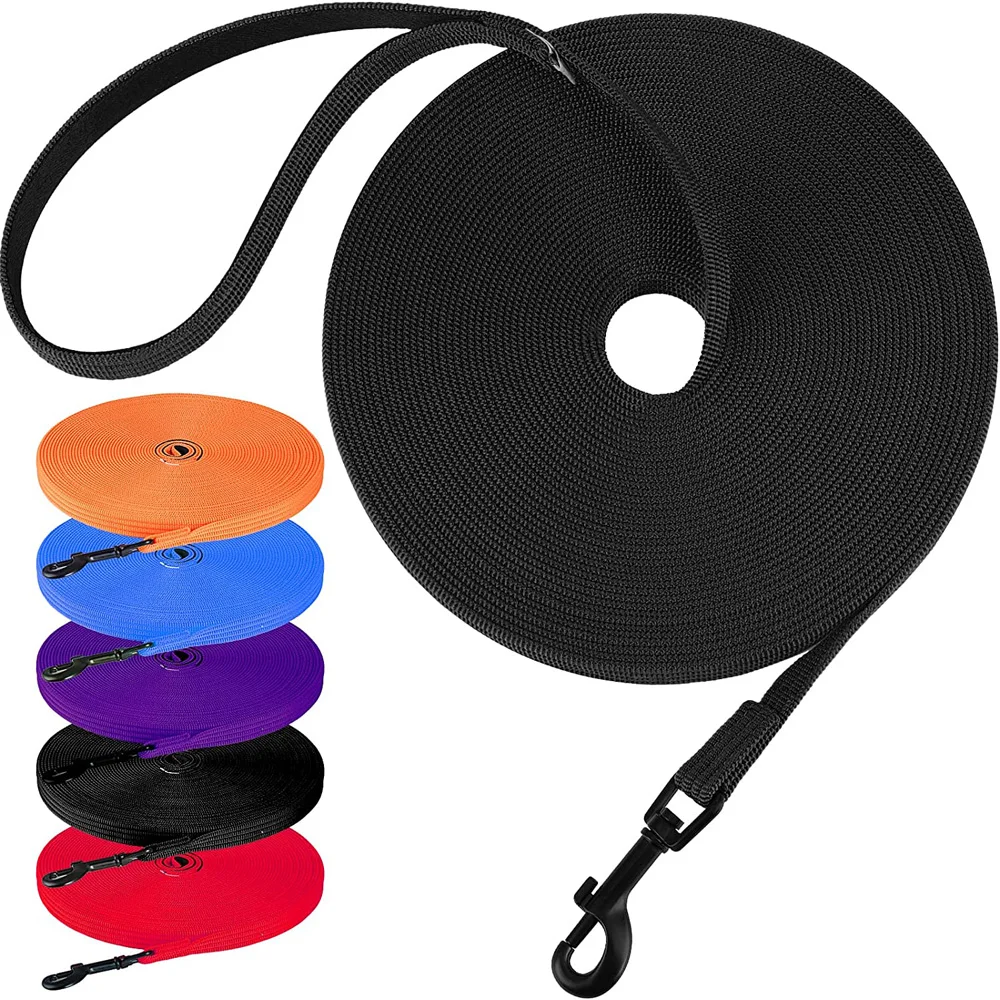 Laqibak Trainingsleine Für Hunde – 9m Lang, Robustes Nylon, 360°-Haken Für Rückruf & Freilauf