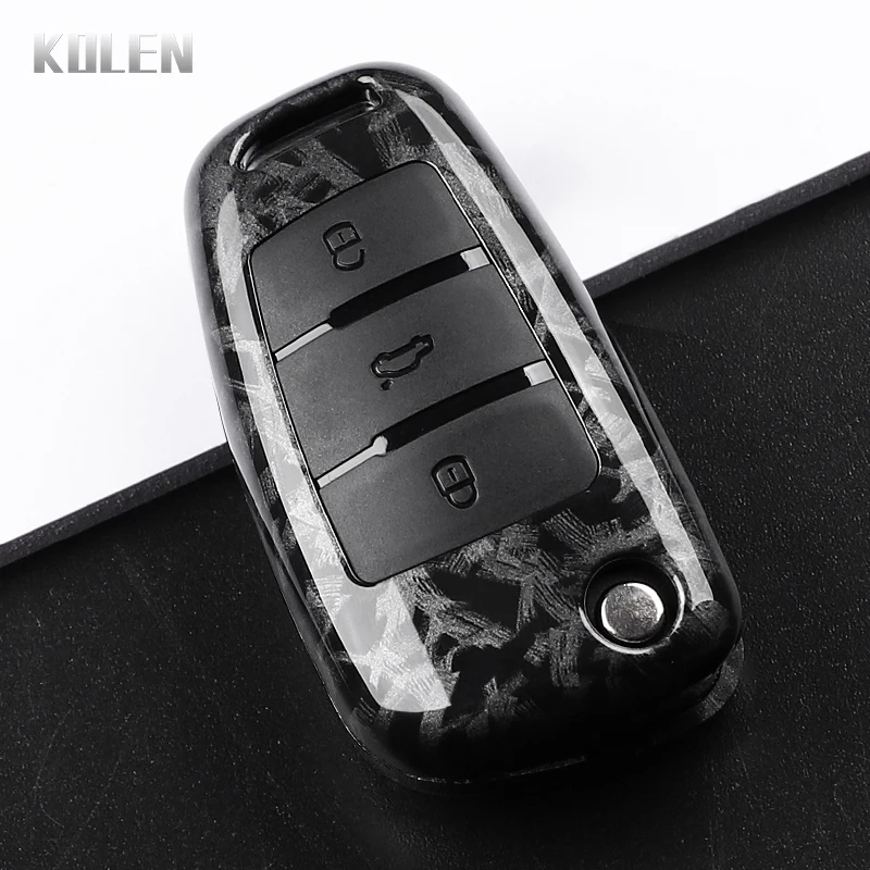 Premium ABS Carbon Fiber Car Key Case Cover