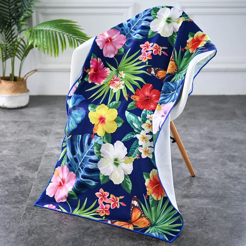 

Digital print beach towel small fresh lady cape travel fine fiber campers family beach vacation swimming