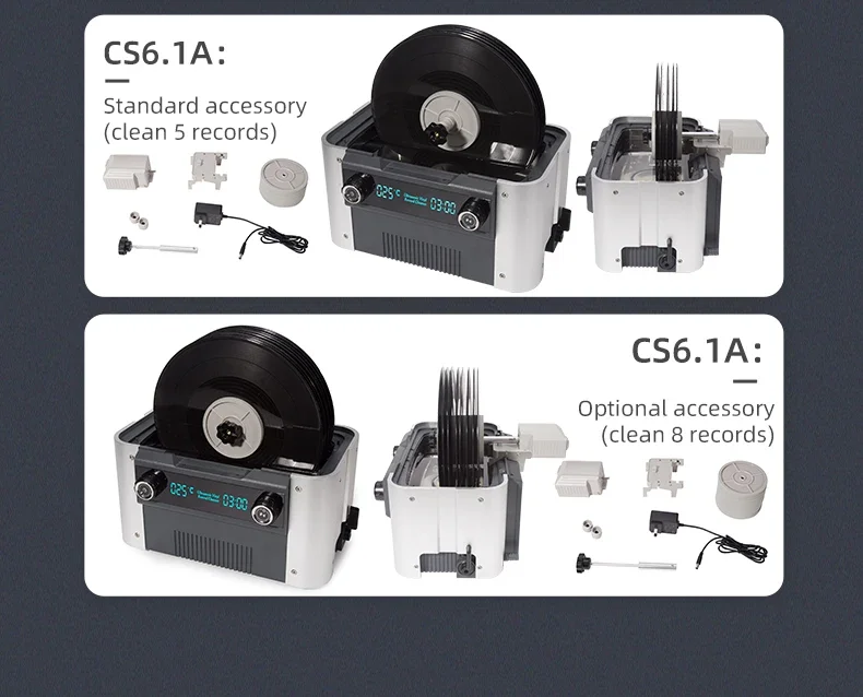 CS6.1 pro Vinyl Record Cleaner for Professional Business 7' 10' 12' LP Vinyl Rec