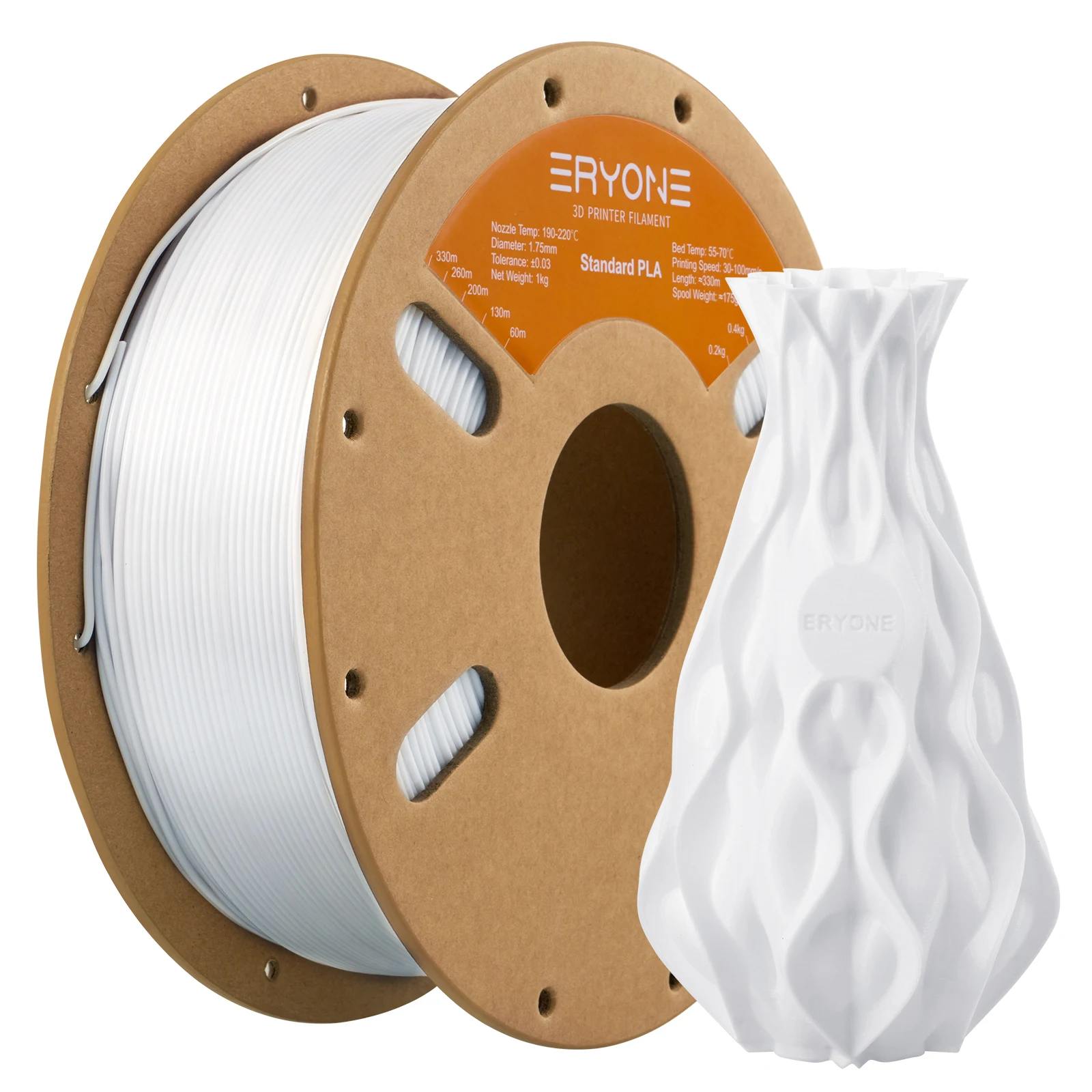 ERYONE 3KG PLA Filament 1,75mm, Standardqualität mit Hoher Zähigkeit, Geringer Verformung, Hervorragende Druckqualität, 1kg Spule – Detail 24