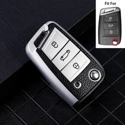 Luxury Car Key Cover Fob Case Shell - Premium Protection and Style (Silver)