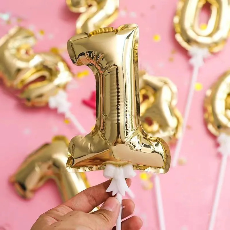 Silver Foil Number 9 Balloon Cake Topper – 5 Inch Birthday Party Decoration - View #8