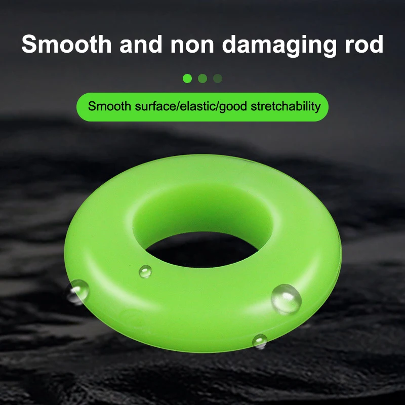 10 anneaux anti-dérapage pour canne à pêche - Bagues silicone arrêt canne anti-glisse