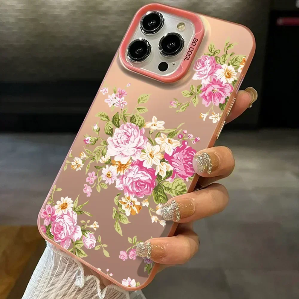 Fashion Butterfly Flower Pattern Shockproof Bumper Case with IMD Technology