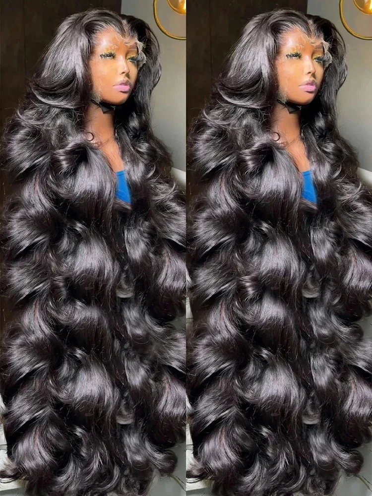 38 Inch Body Wave Human Hair Wigs 13X6 Lace Frontal Wig 13X4 Lace Front ...