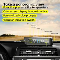 TPMS Solar Powered Car Tire Pressure Monitoring System with 4 Wheel Internal External Sensors Tyre Auto Security Alarm Tester - Image 2