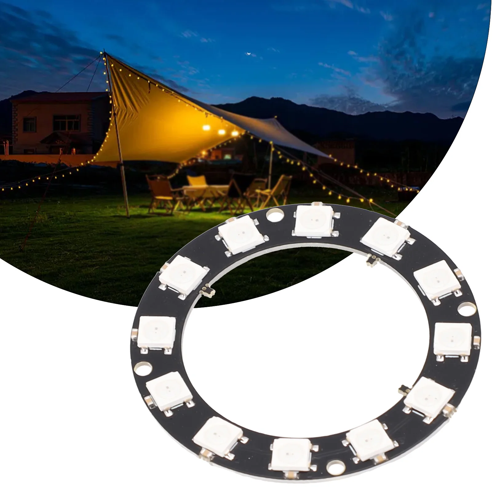5V LED-Ring Individuell adressierbare RGB-LED - NeoPixel-Ring für WS2812 Vollfarb-Treiberlampe Tragbares Beleuchtungszubehör – Detail 26