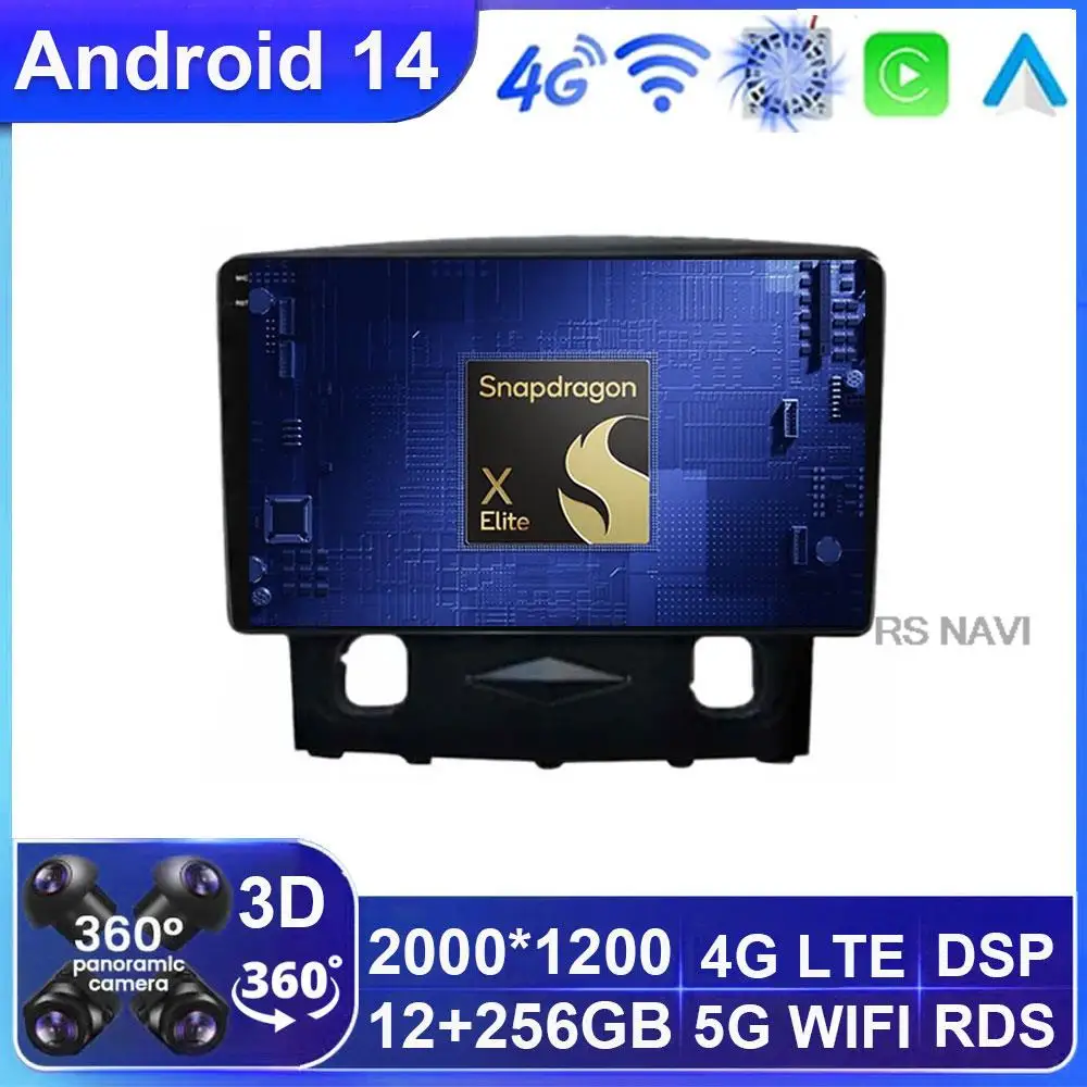 

Автомобильный мультимедийный видеоплеер Android 14 для Ford Kuga 2008-2010 Carplay Автомобильный мультимедийный видеоплеер навигационный Головной блок WIFI + 4G 360 камера DPS