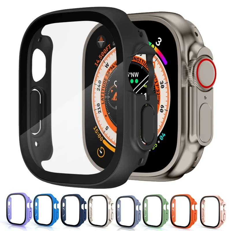 

Чехол из закаленного стекла для Apple Watch Ultra 49 мм, Защитная пленка для экрана с полным покрытием для iWatch Series Ultra 49 мм