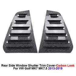 Rear Side Window Shutter Trim Cover Triangle Guard - Volkswagen Golf Accessories - Golf MK7 MK7.5 (Carbon Look)