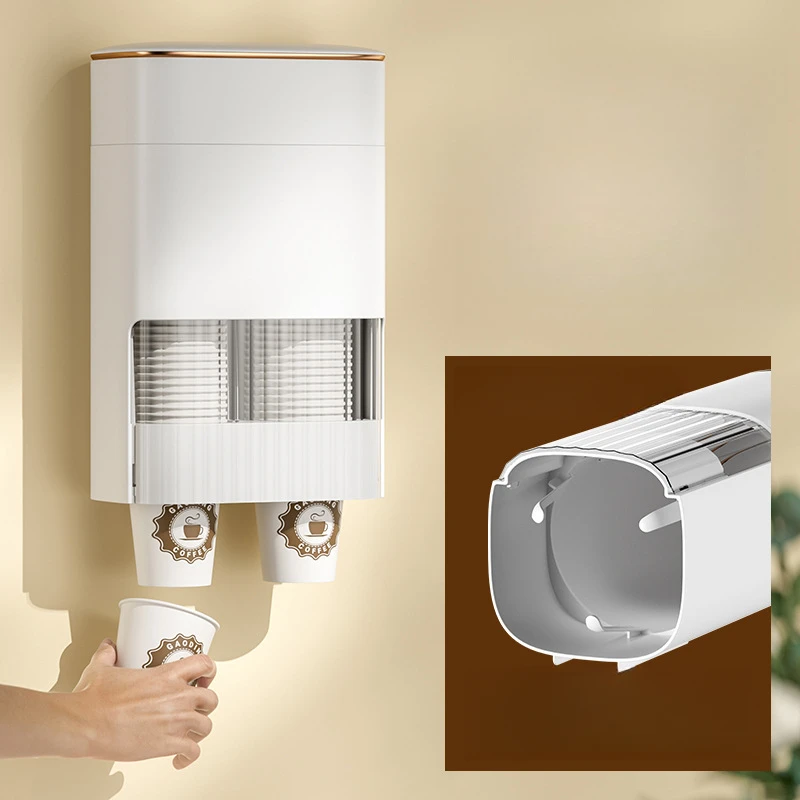 Cup storage holder paper cup dispenser dispenser automatically drop cup remover wall mounted disposable paper cups